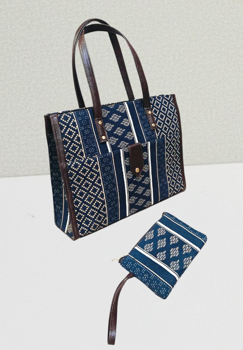 Handmade Blue Tote Bag