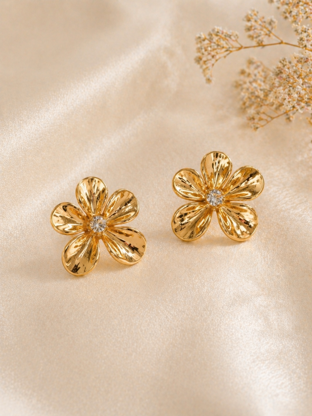 anti tarnish gold earrings