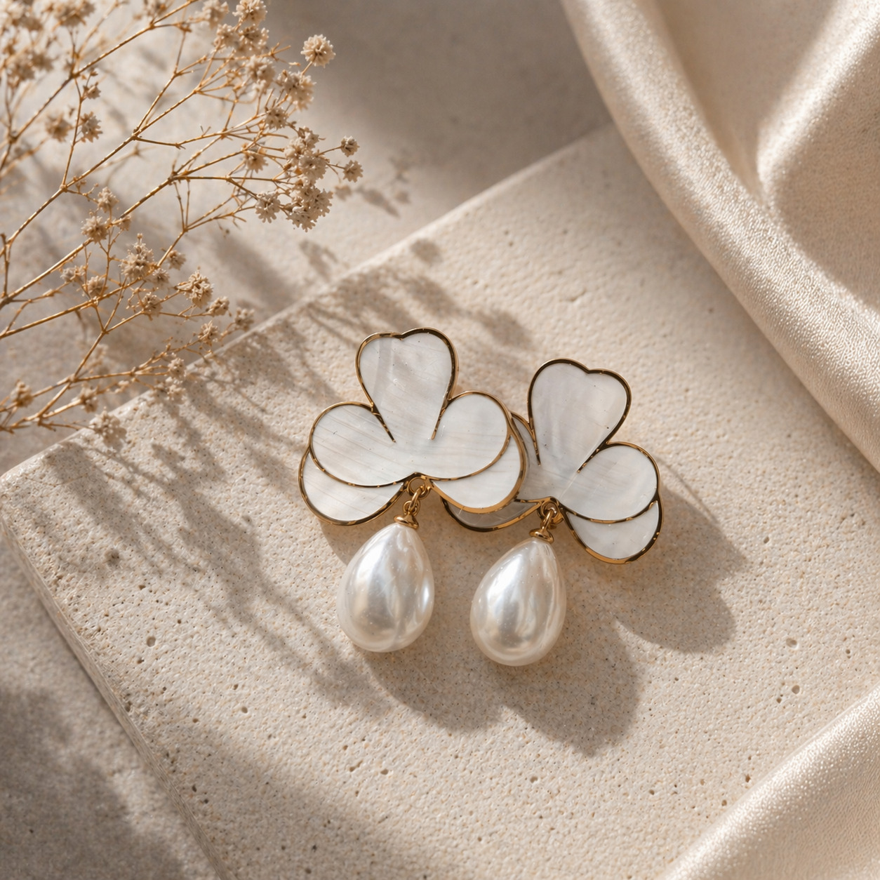 Mother of White Pearl Earrings