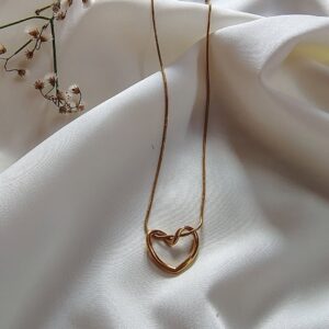 Anti Tarnish Heart Pendant Necklace