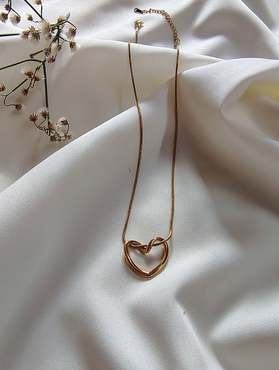 Anti Tarnish Heart Pendant Necklace
