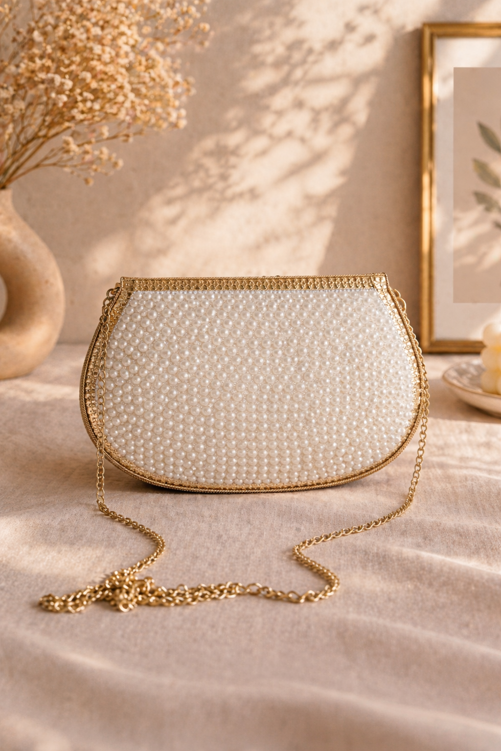 Designer Pearl Handbag