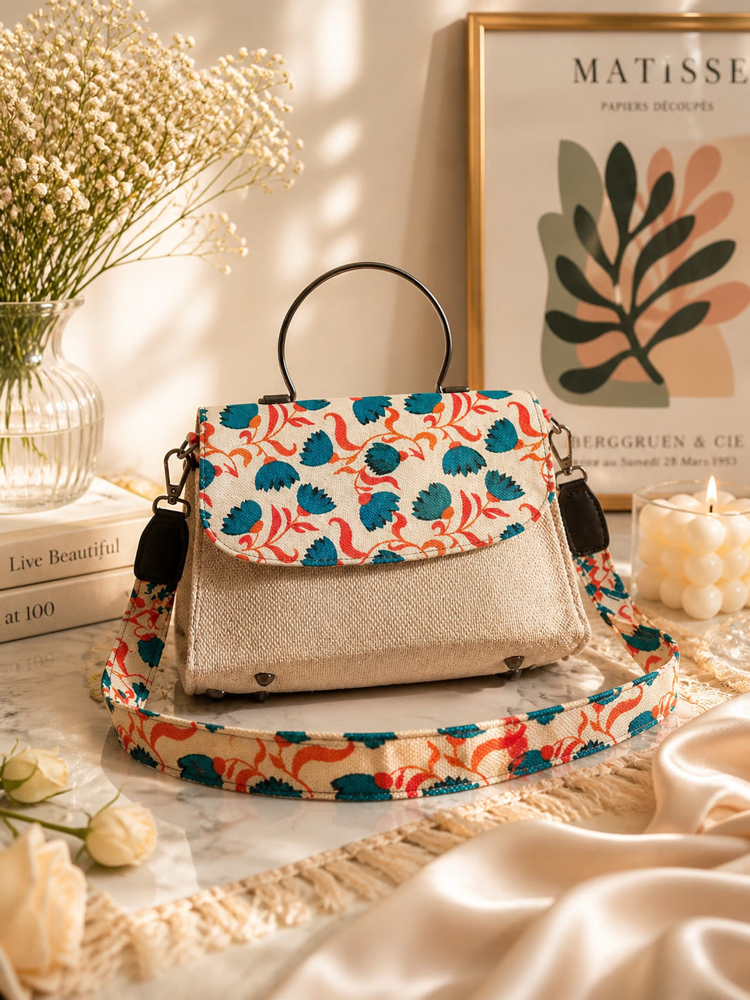Floral Boho Sling Bag for Women