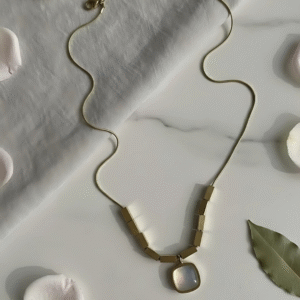 White Stone Charm Pendant